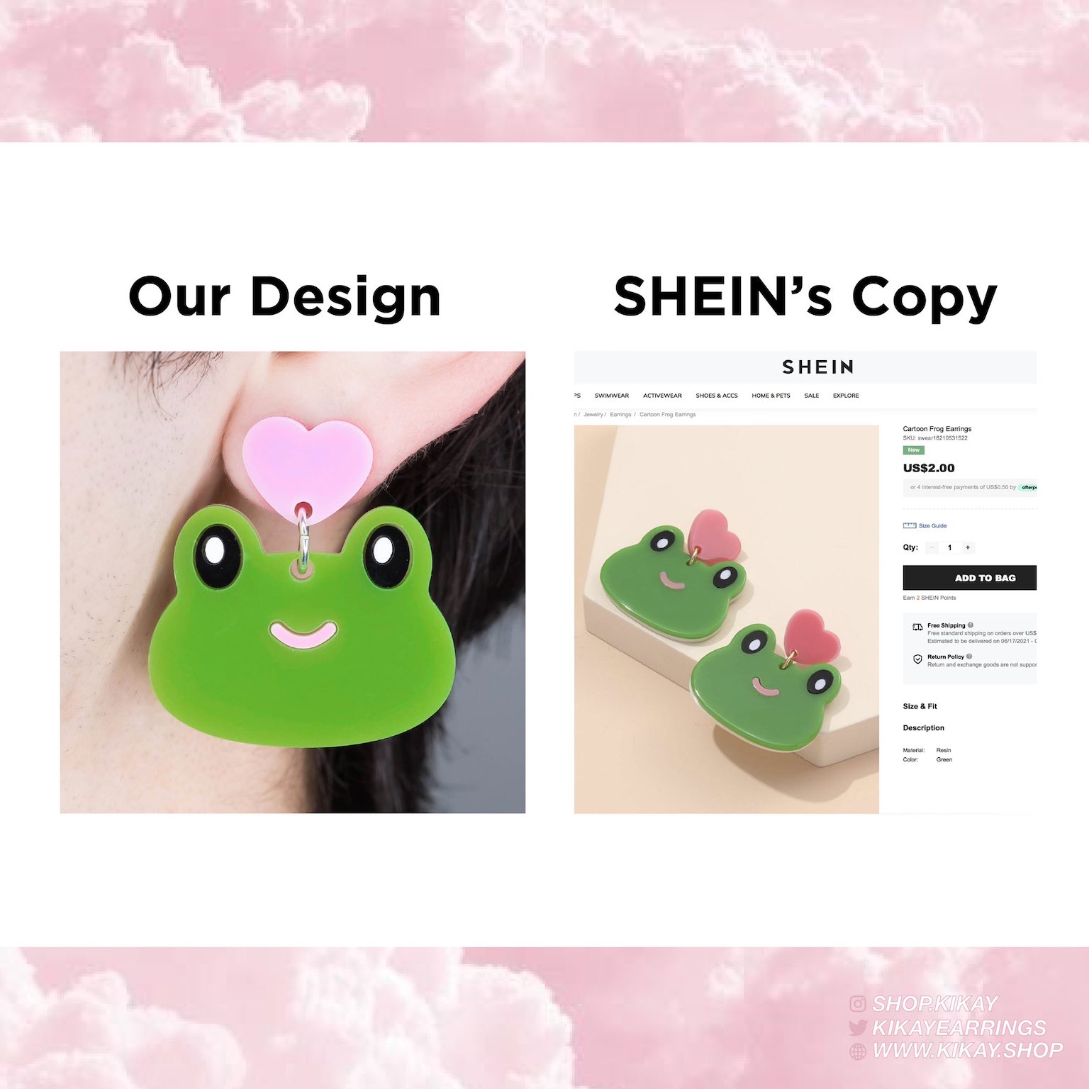 beplay官网娱乐Kikay在Instagram上发布了Shein的拷贝。