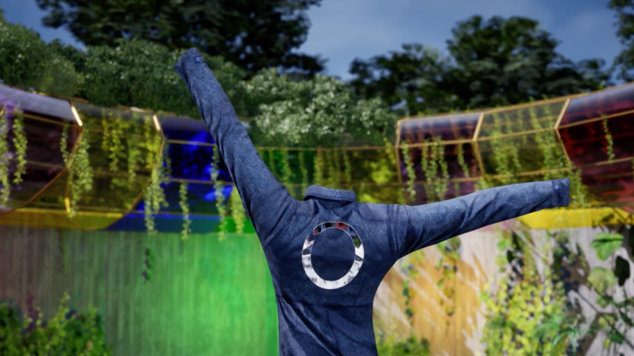 beplay官网娱乐ORTA Blueskyer NFT是与Muse VR合作开发的，它的特色是100%可再生的实用牛仔连衣裤从色彩缤纷、充满活力的花园中升起，飞向蓝天。