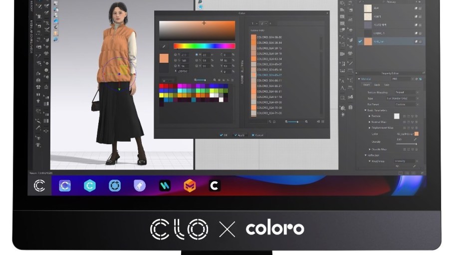 beplay官网娱乐Coloro调色板的形象融入CLO软件(设计来源来自奥利维亚劳伦)